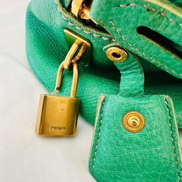 Authentic Leather Prada purse in Auquamarine - Picture 5 of 11